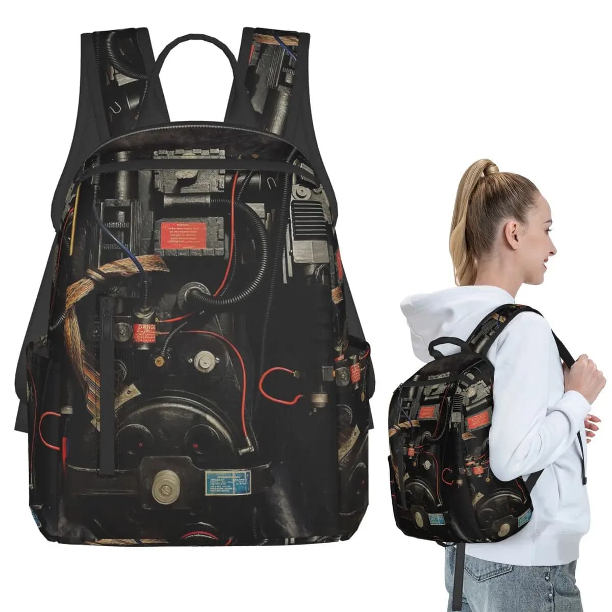 Zaino Ghostbusters Proton Pack, borsa per libri per studenti, borsa da scuola per bambini, borse a tracolla per computer, per ragazzi e ragazze
