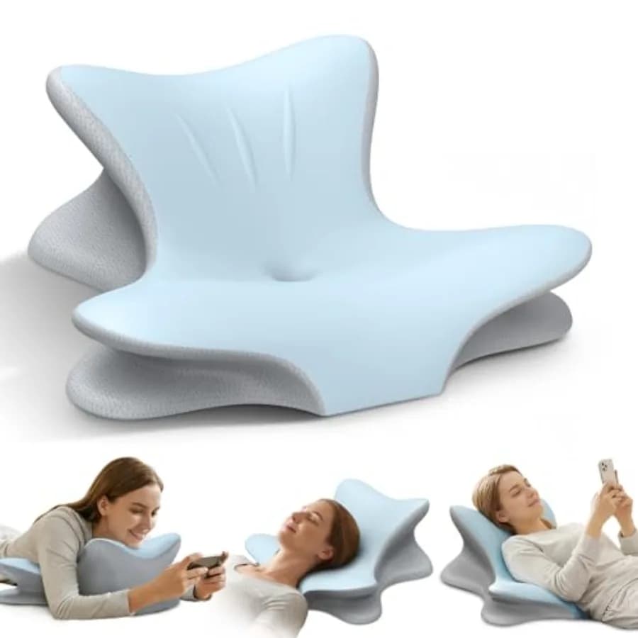 Cuscino Cervicale per Alleviare il Dolore, Cuscino Ergonomico per Lettura a Letto, Cuscino Ortopedico a Cuneo per Supporto Schiena, Contour Me