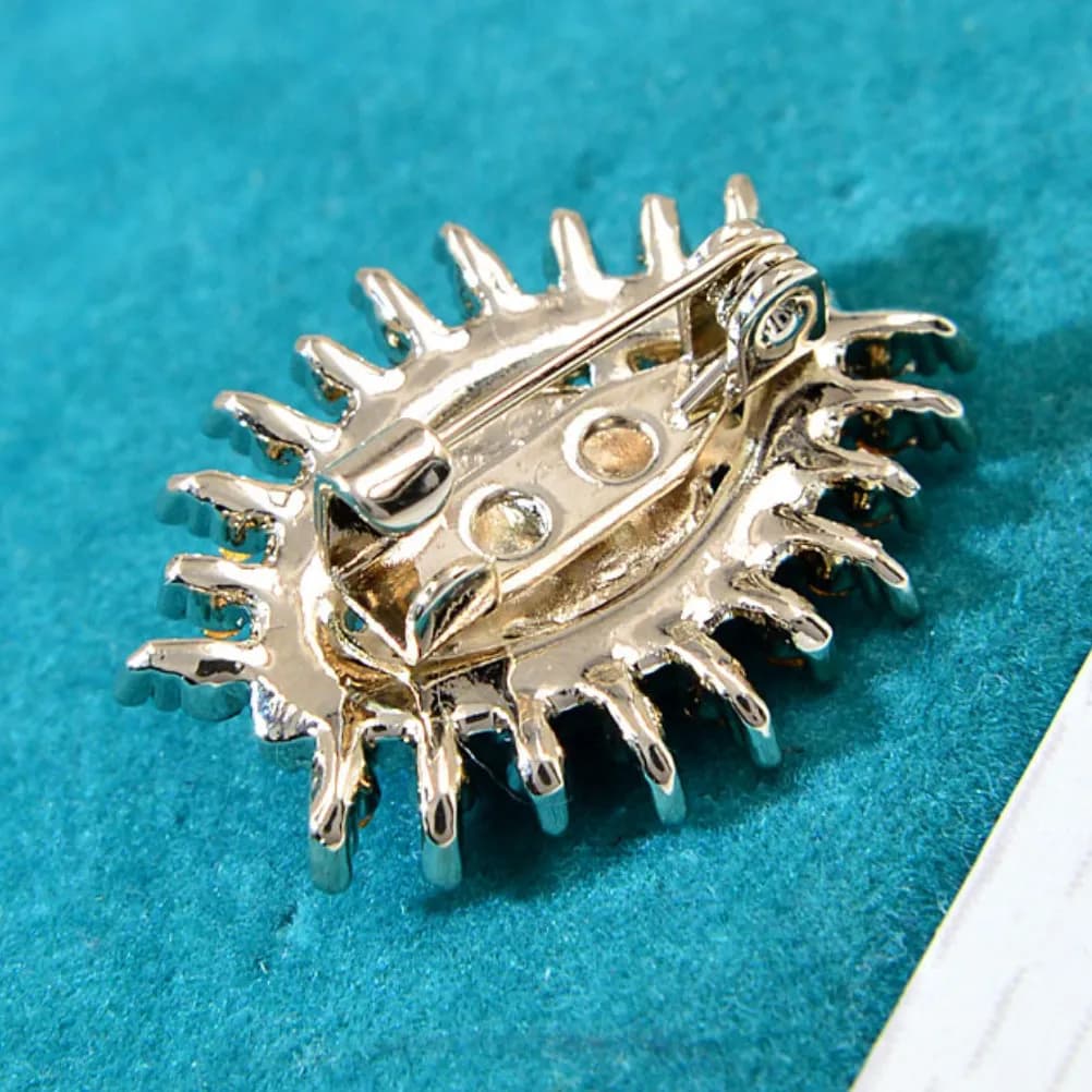 Spilla con strass a forma di occhio di Allah, leggera, resistente alla ruggine, stile vintage, alla moda, per abiti da donna, risvolto, sciarpa, stola