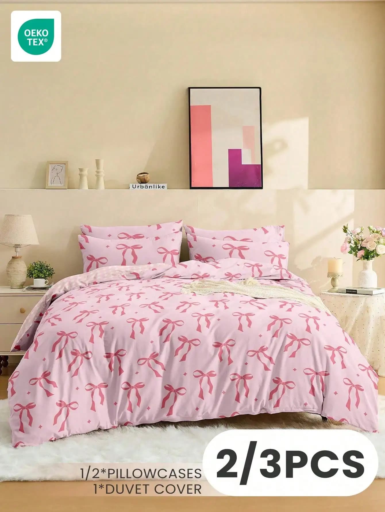 2/3 Pieces, Soft and Breathable Cotton, Oeko-Tex Certificate for Single Beds in King