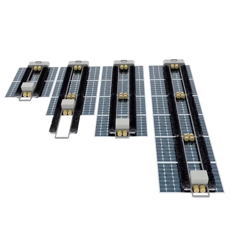 Customized Telescopic Semi Automatic Solar Panel Cleaning Robot 40 Degree Double Brush Machine
