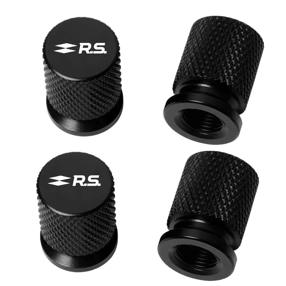 4 PzSet Auto Wheel Rubber Valve Metal Stem Cover Caps For Renault RS Clio Scenic Logan Megane Koleos Sandero Safrane Accessories