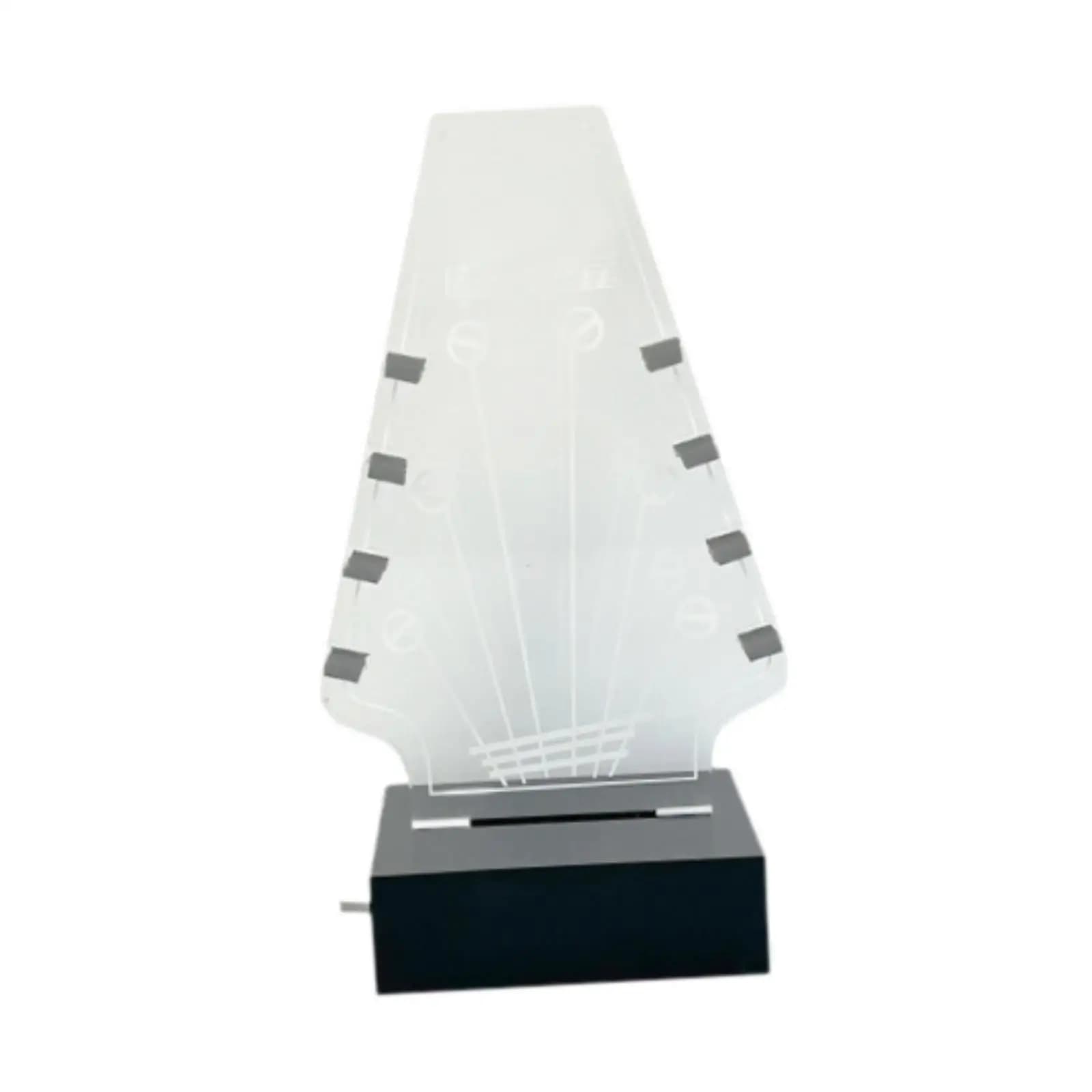 Porta plettro per chitarra luminoso Base in legno Organizzatore acrilico Accessorio per decorazioni per la casa per riporre plettri per chitarra elettrica