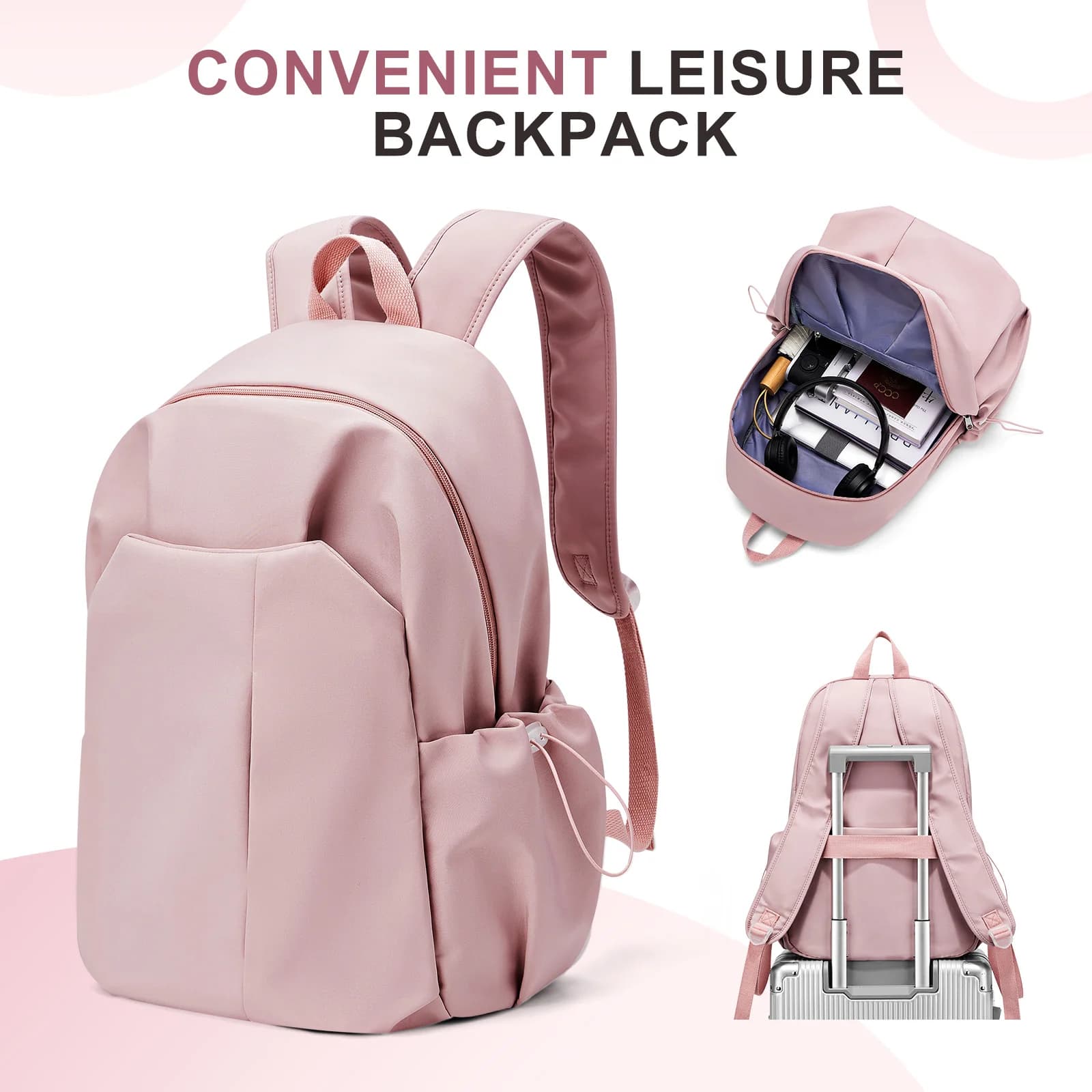 Zaino per laptop da donna, zaini scolastici per ragazze adolescenti, zaino da viaggio da uomo impermeabile Borsa da scuola classica per il tempo libero