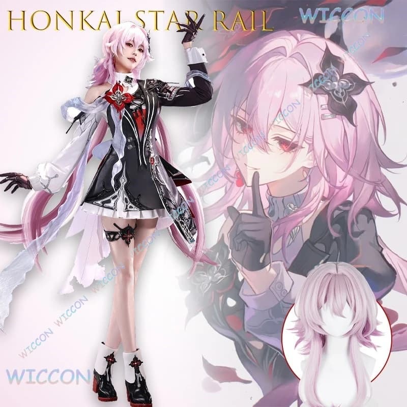 Honkai Star Rail March 7th Evernight Cosplay Costume Dual Character Outfit Set Anime Dress Halloween Kawaii Game Costume