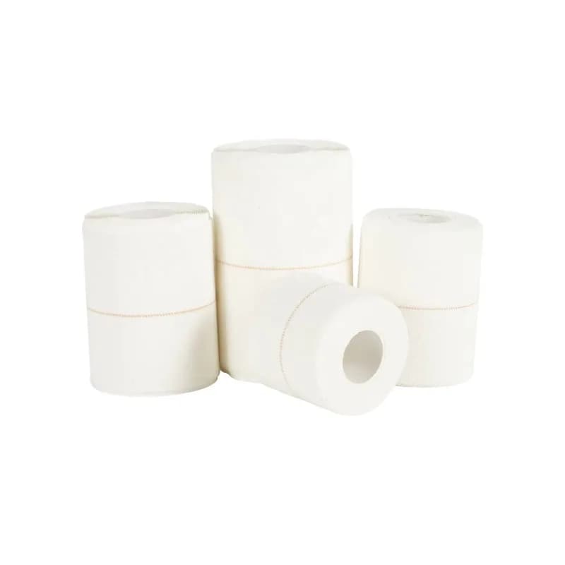 Benda sportiva ausiliaria adesiva elastica con texture in cotone, supporto stabile per la caviglia, protezione per sport all'aperto.