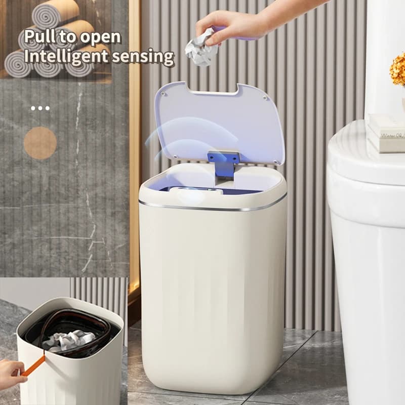 24L Sensore Intelligente Bidone della Spazzatura Bagno Secchio della Spazzatura Elettronico Sensore Intelligente Automatico Pattumiera Per Cucina Wc Wastebaske