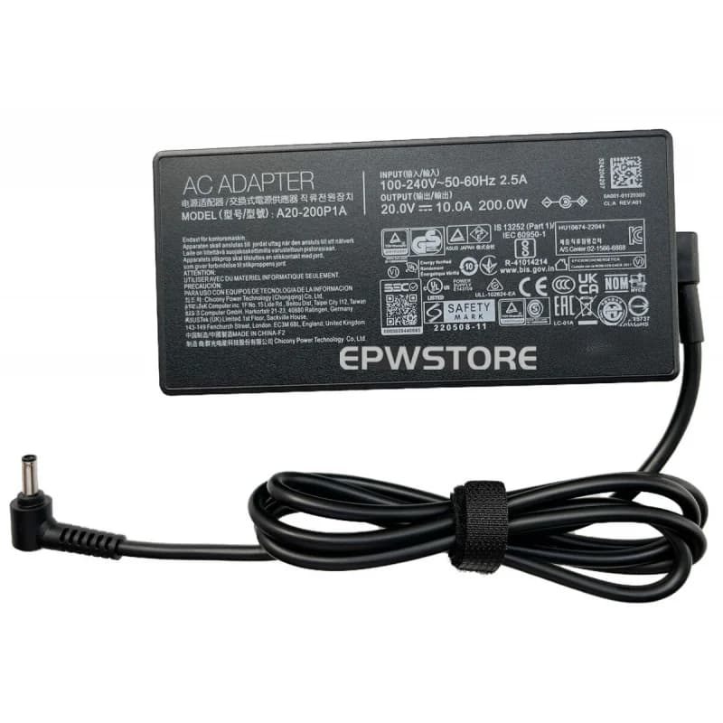 L+ 20V 10A 200W AC Adapter Charger For ASUS Vivobook Pro 15 N6506CU-PS97 4.5MM Pin