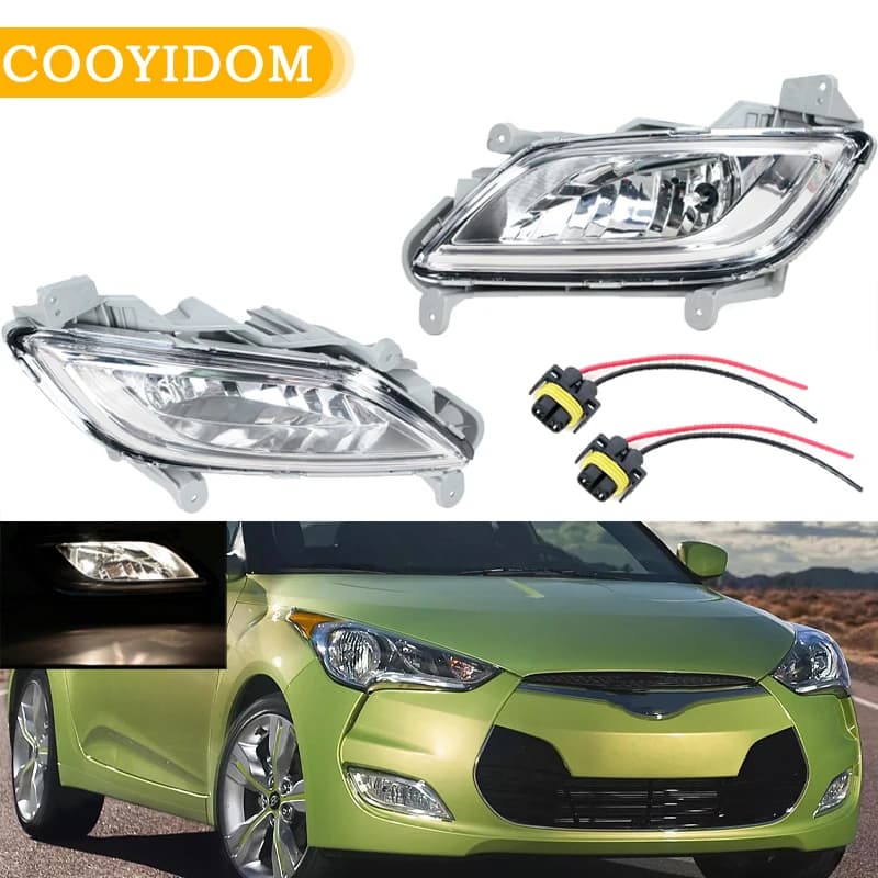 Front bumper fendinebbia for Hyundai Veloster 2011 2012 2013 2014 2015-2017 lighthouse with wire spare parts car 922012V010 922022V010