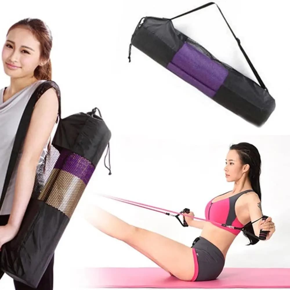 Yoga Mat Bag with Adjustable Shoulder Strap on the Net, Breathable Organizer for Yoga Mat, Sports Bag for Men and Women