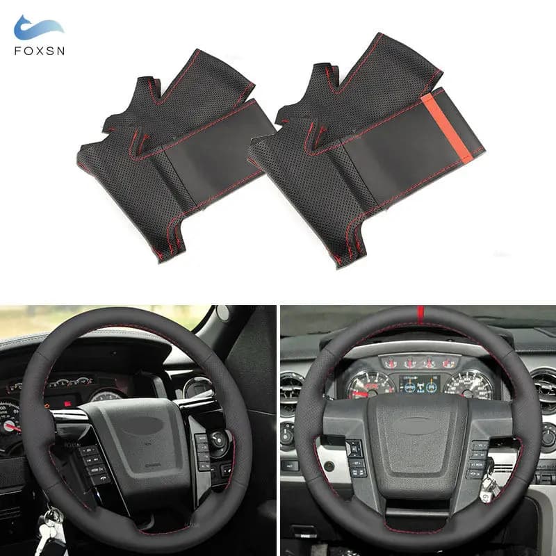 Per Ford F-150 F150 2009-2014 Expedition 2015-2017 Accessori Auto Coprivolante Cucito a Mano in Pelle Microfibra