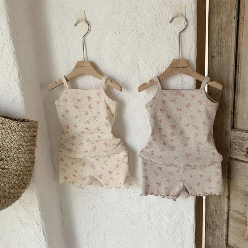 2025 Summer New Baby Sleeveless Clothes Set Infant Girl Floral Sling Vest + Shorts 2pcs Suit Cotton Breathable Toddler Outfits