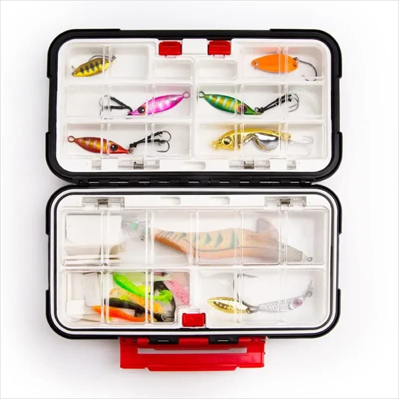 Fishing gear boxes Hooks baits Fishing gear box Double Face waterproof fishing gear box