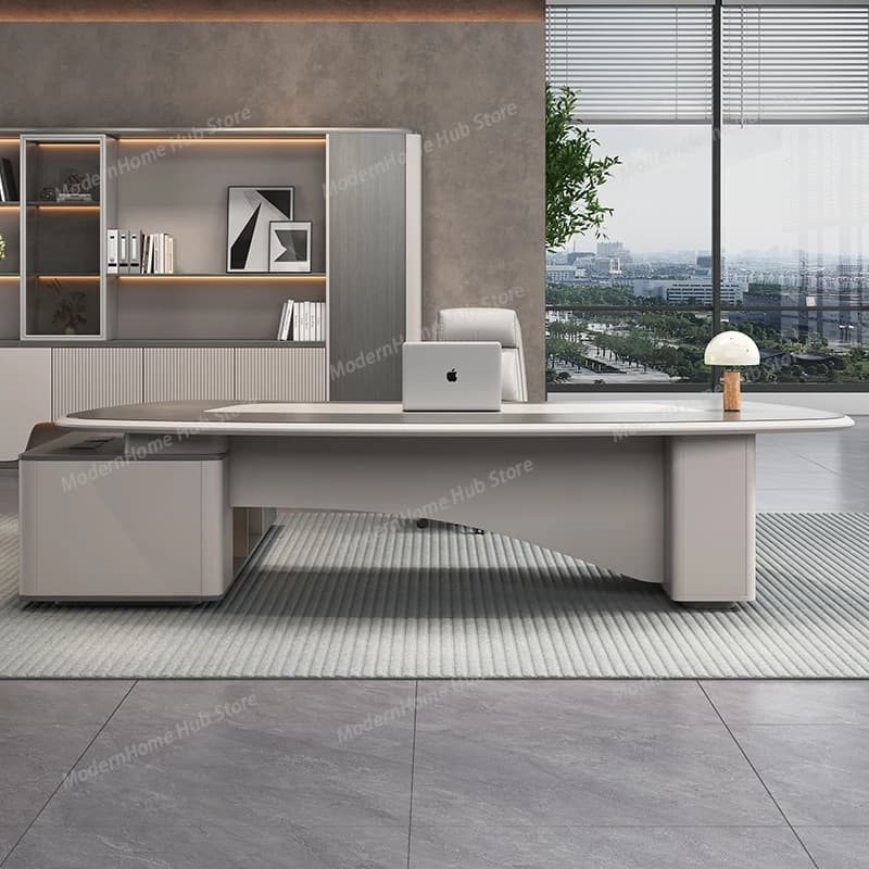 Scrivania Moderna per Ufficio e Casa, Organizer Elegante per Computer, Scrivania da Lavoro e Scrittura, Mesa De Escritorio