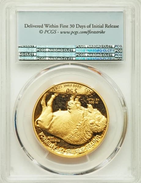 2017 $50 Gold Buffalo - Real Gold Plated Tungsten - PCGS Graded - High Quality sealed PCGS Box case - Non Magnetic