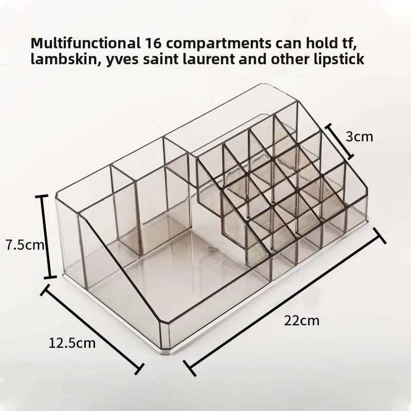 Transparent Cosmetic Storage Box Commode for Jewelry Finish, Lipstick, Air Pillow, Shade Box