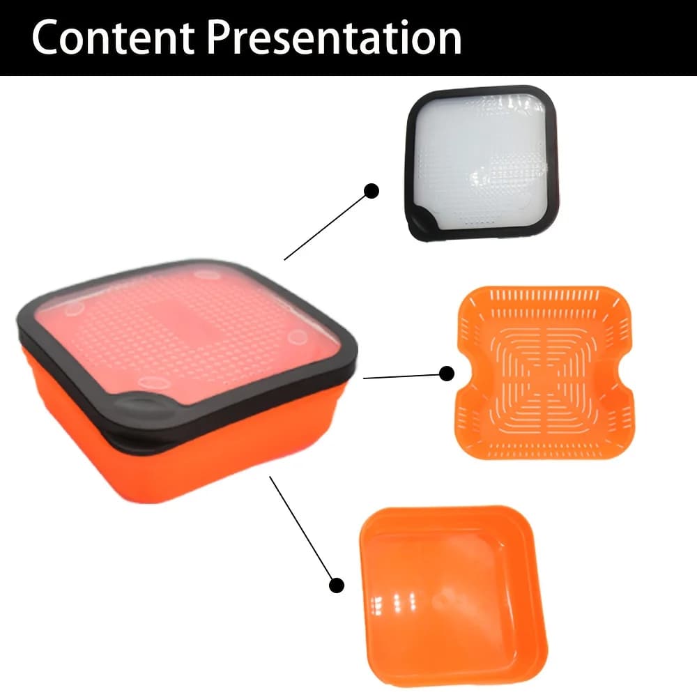 Live bait box Fishing equipment box Fishing box with internal frame Fishing accessories Red worm bait ABS ventilation box