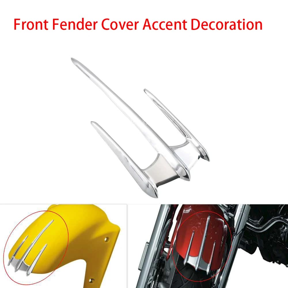 Front Fender Chrome Accent Decoration Trim ABS Plastic Motorcycle Accessories Fit For Honda Goldwing GL1800 F6B VTX1300 VTX1800