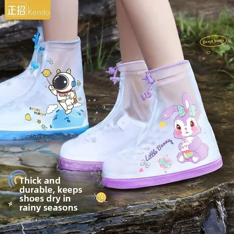 Thickened Children's Rain Boot Covers Waterproof Non-Slip Shoe Covers for Rainy Days Baby Boys Girls Water Shoes Boot Covers
