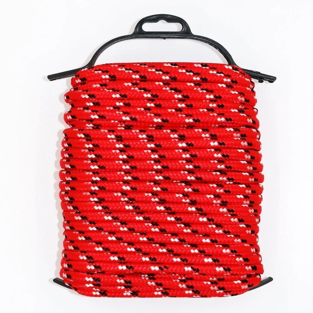 Multipurpose Braided Polypropylene Diamond Shaped Corda 1/4 Inch 100 Foot Camping Tent Hiking Fishing External Use