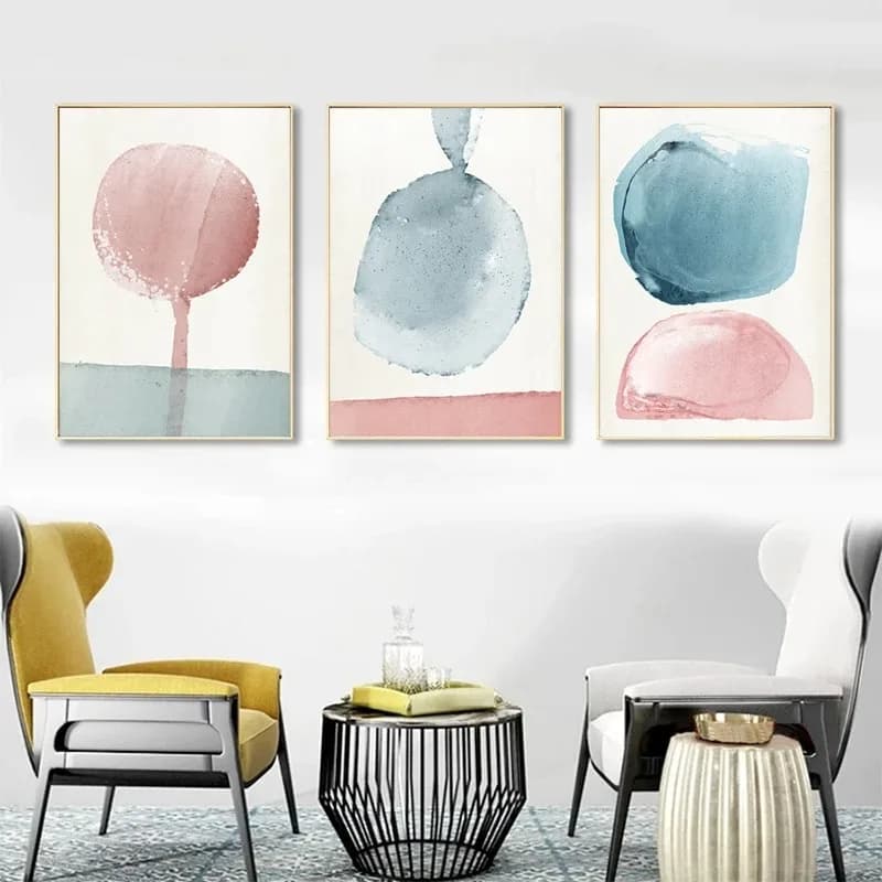 Abstract The Pastel Posters Minimalist Print Canvas Painting Wall Art for Living Room Modern Home Decor