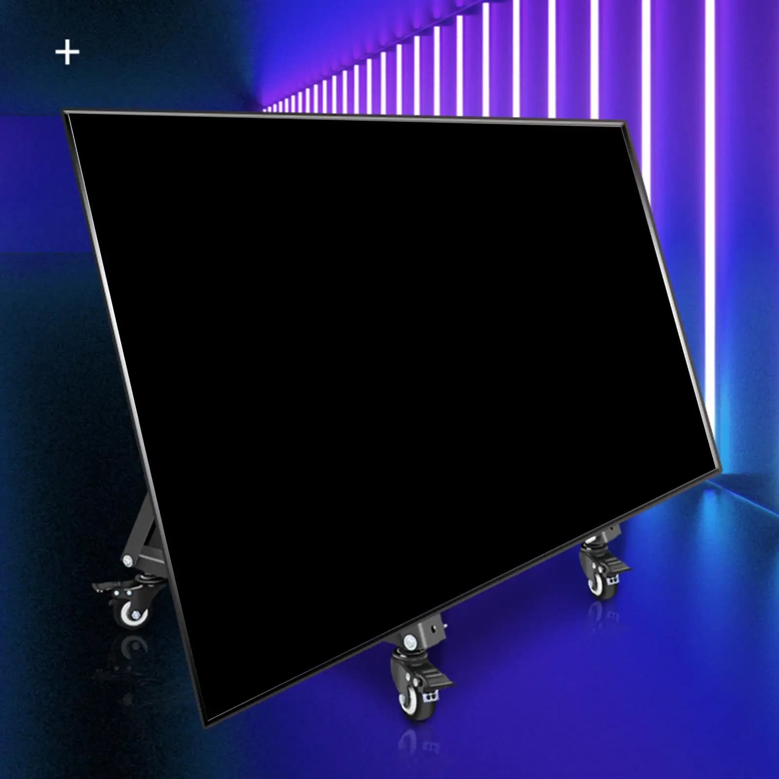 Mobile support for low-profile TV, floor monitor trolley for flat screens or 32-70 inch curves