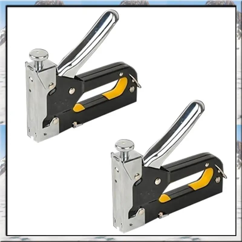 2 PZ 1 Cucitrice per chiodatrice 80 Graffette per legno Strumento manuale per fissare Strumento per cucitrice in acciaio Blackas59-