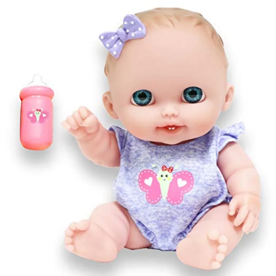 New product tasting price Lil Cutesies 8.5" All Vinyl Baby Doll Posable and Washable Removable Outfit Lulu- Blue Eyes JC Toys A