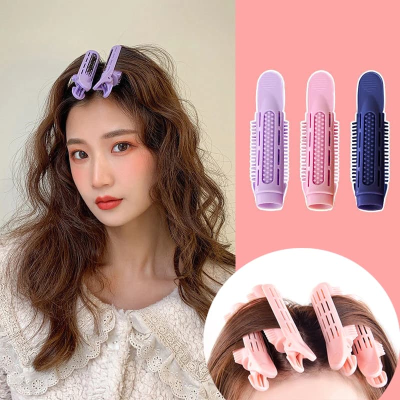 2 pcs Hard Curling Hairpin Radical Hair Rollers Hair Clips Women's Curling Curling Plastic Fixed Bigodino Hair Torsion Tools For Styling