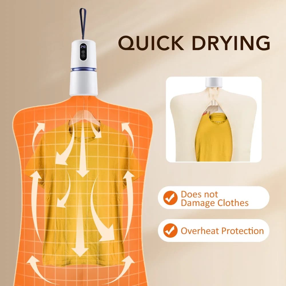 Portable Dryer Clothing Fast Drying Machine Mini Dryer With Bag Dryer For Home Shoes For Travel in Home Apartment
