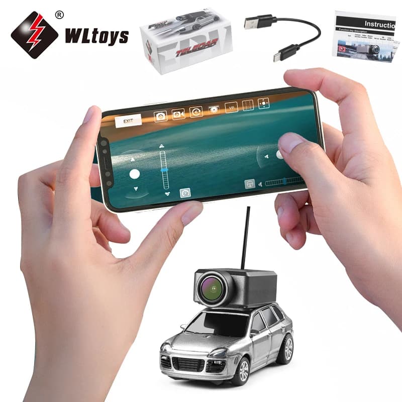 WLtoys 6401 Mini RC Cars 1:64 con telecamera FPV 720P, controllo APP Wifi, nuovo giocattolo per auto da corsa RC 2025, regali per bambini per ragazzi e ragazze