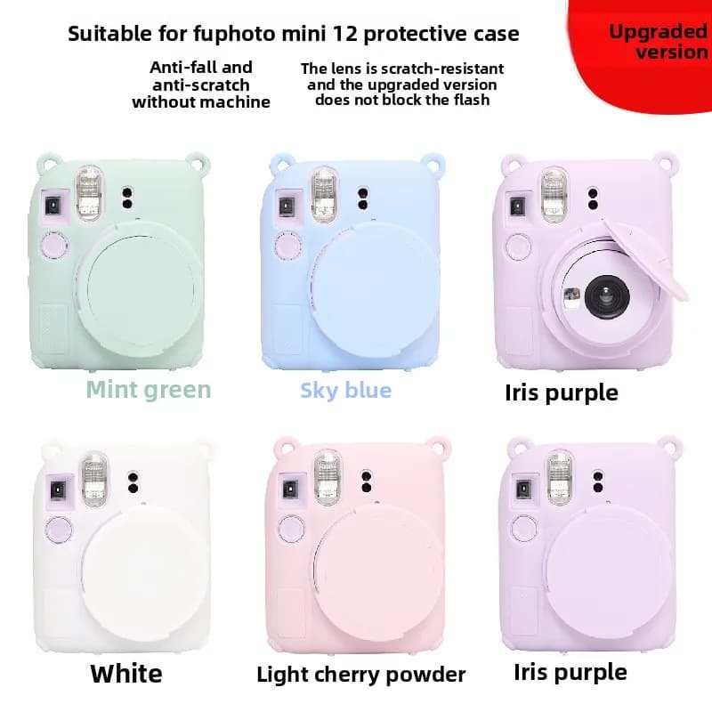 Custodia Protettiva in Silicone Morbido per Fotocamera FUJIFILM Mini 12 - Skin Armor Digitale in Silicone con Sensazione Confortevole - Borsa Protettiva per Fotocamera