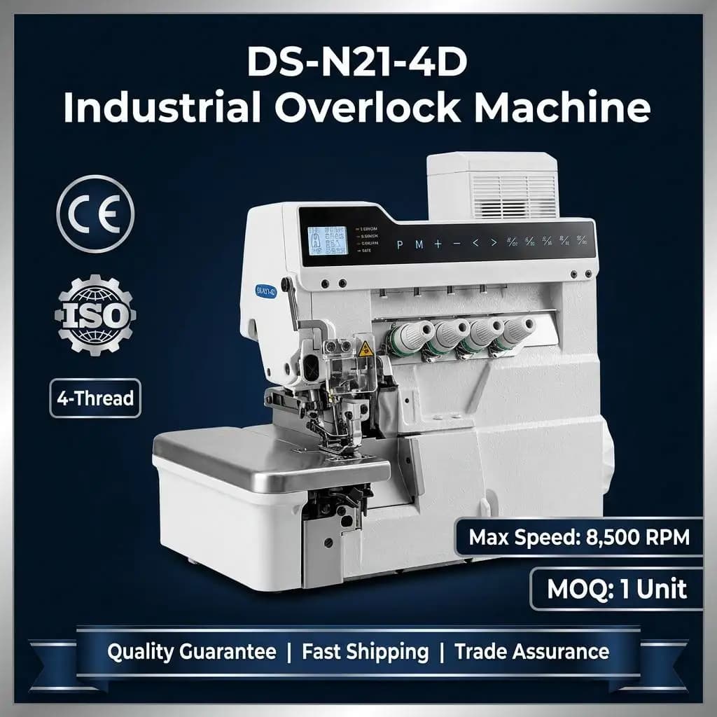 DS-N21-4D High Speed Over Lock Stitch Sewing Machine With Back Stitching,overlock Sewing Machine Industrial