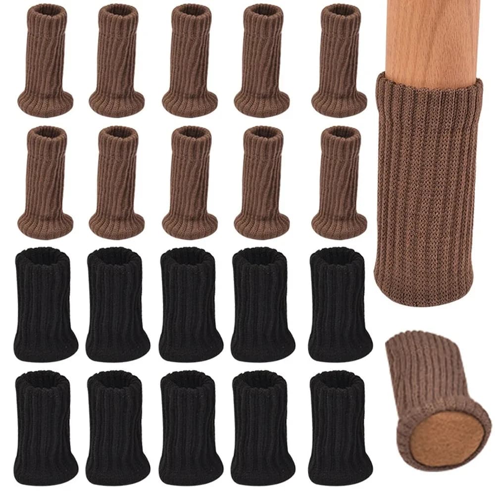 16 Pezzi Calzini per Gambe di Sedie, Protezioni Antiscivolo per Mobili, Cuscinetti Silenziosi e Spessi per Gambe di Tavoli e Sedie