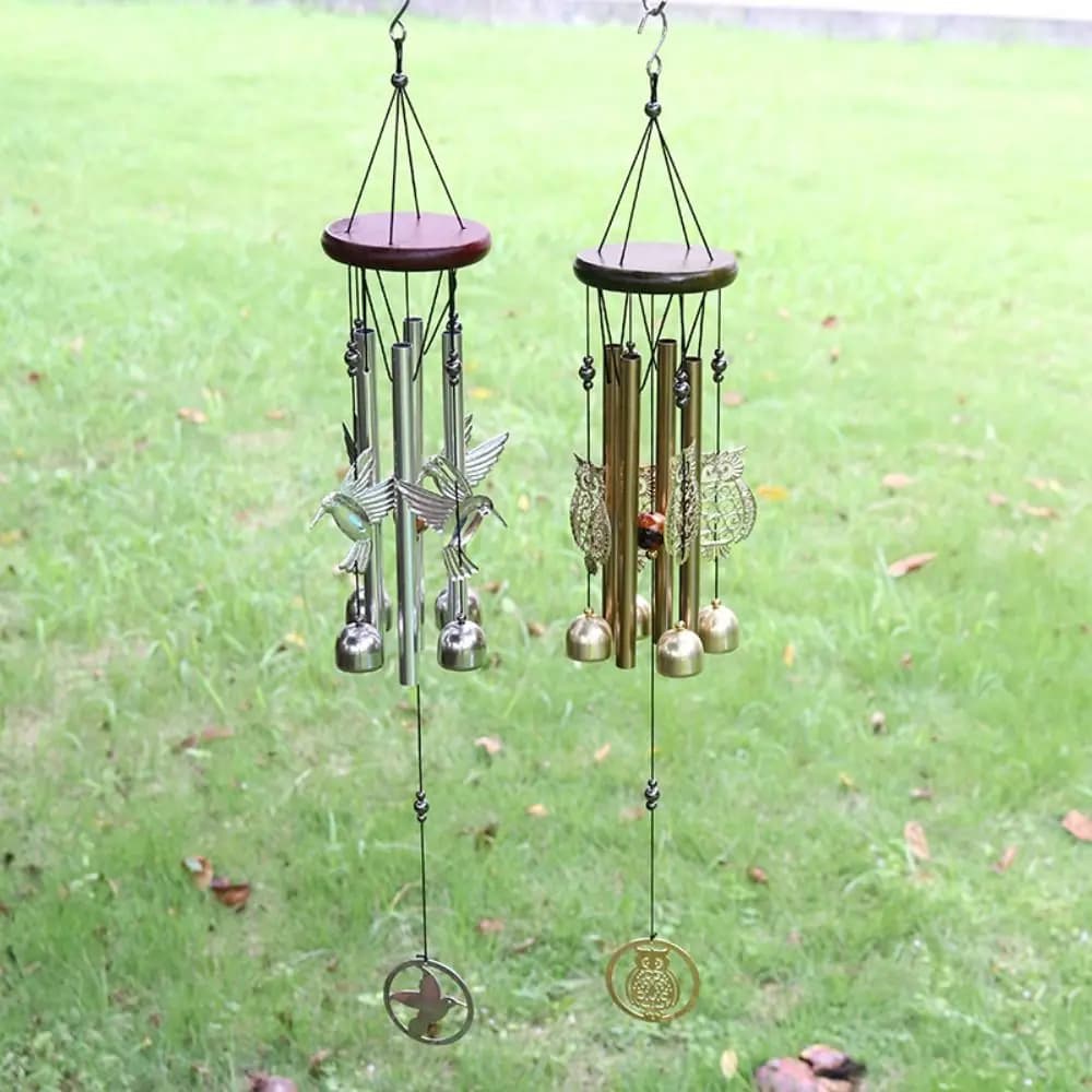 Outdoor Copper Bells Wind Chimes DIY Hummingbird Hanging Ornament Home Creative Pendant Wind Chimes