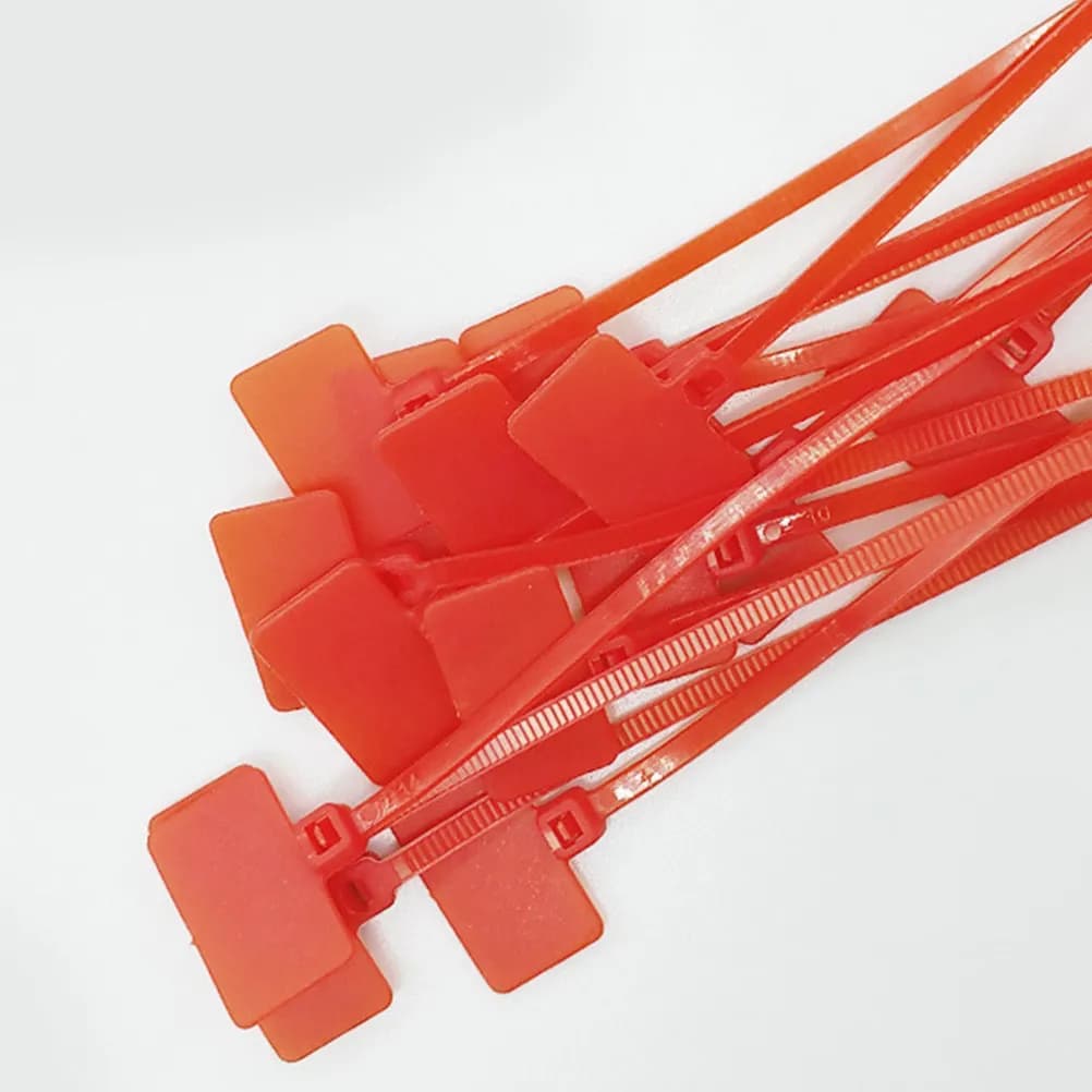 250 Pezzi Fascette per Cavi in Nylon Resistenti, Autobloccanti, con Etichetta per Organizzazione Cavi in Casa, Ufficio e Garage