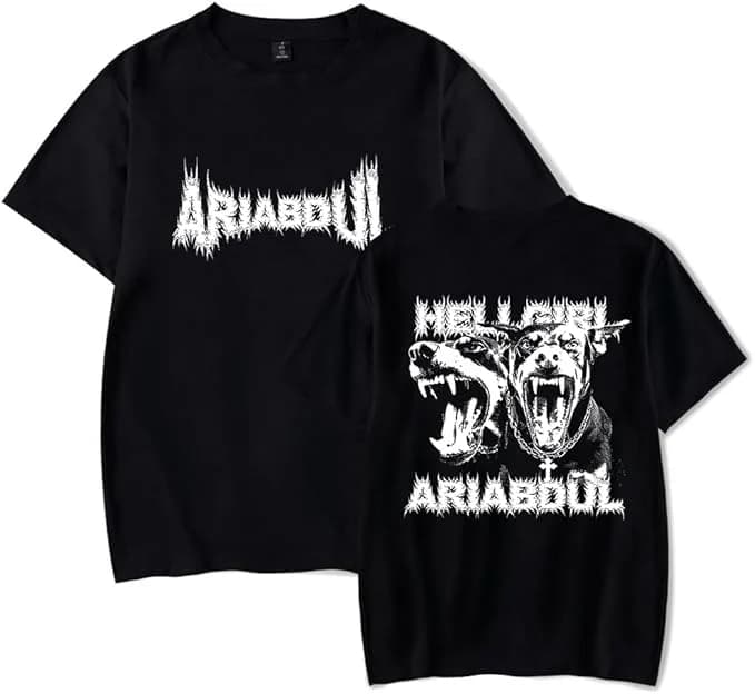 T-shirt Ari Abdul Merch Doberman unisex da uomo e donna, stampata, casual, a maniche corte, top 2026