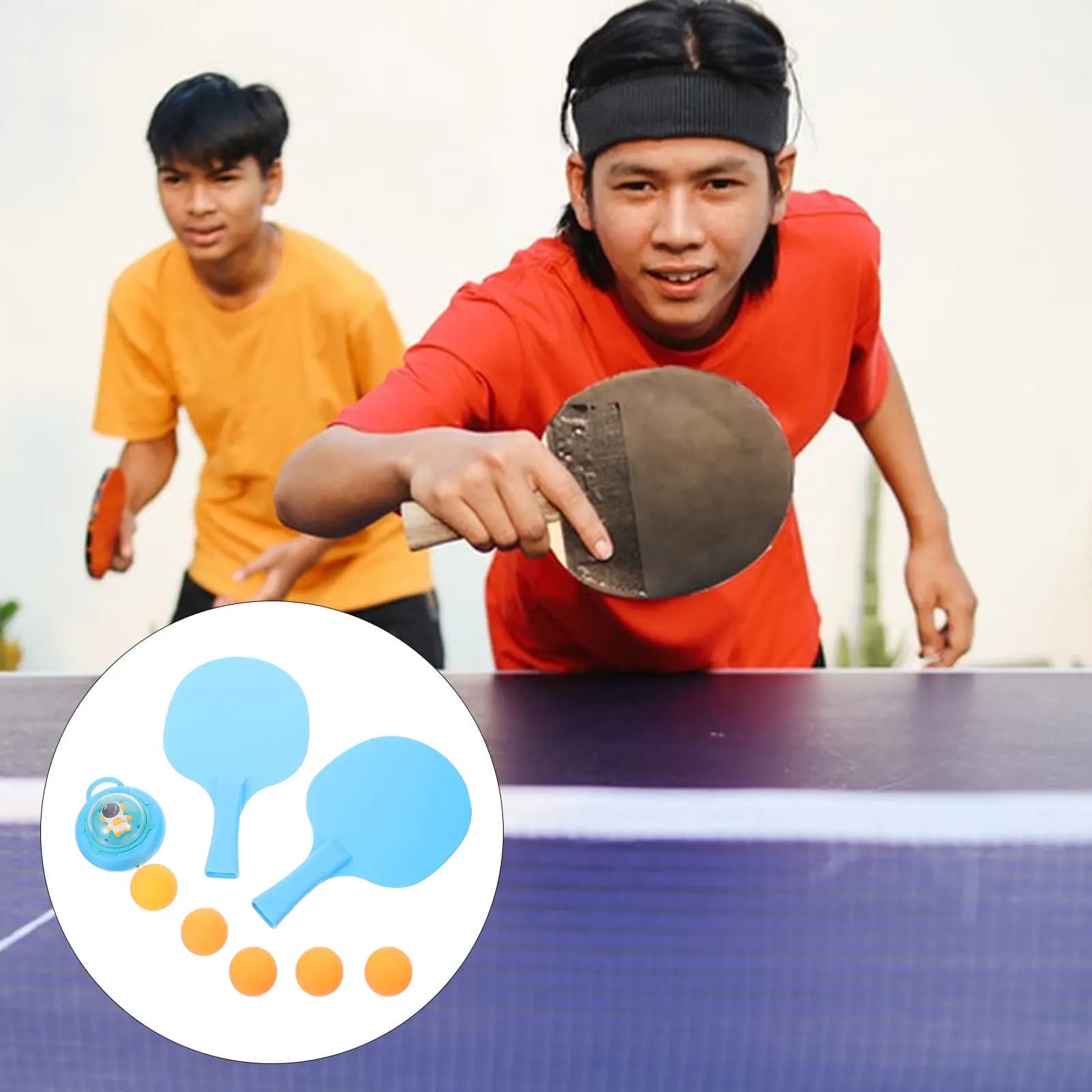 Set di Allenamento Interattivo per Tennis da Tavolo con Rotazione della Palla, Kit per Esercizi Indoor per Bambini