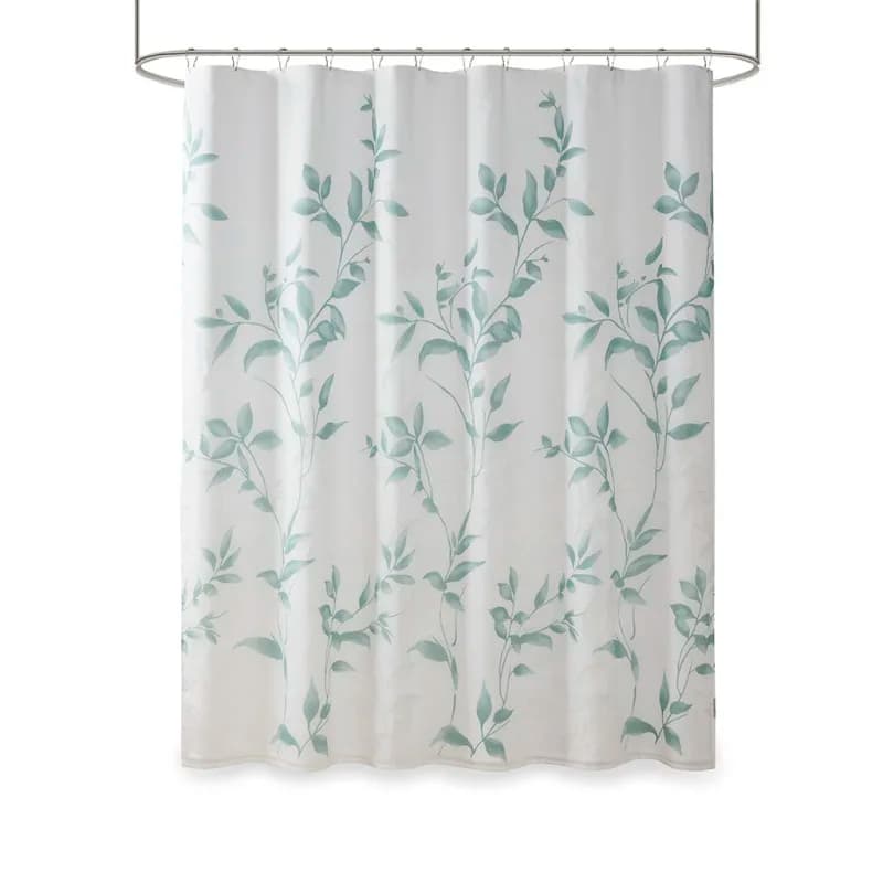 1Pcs Burnout Printed Shower Curtain Seafoam 72x72"