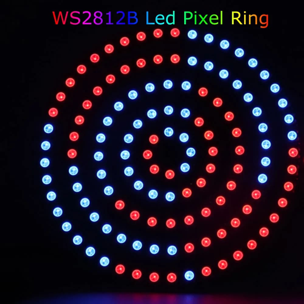 WS2812BLed Pixel Ring Addressable 8/16/24/35/45Leds 5050 RGB Led Diode Ring Color IC Built-in LED DC5V