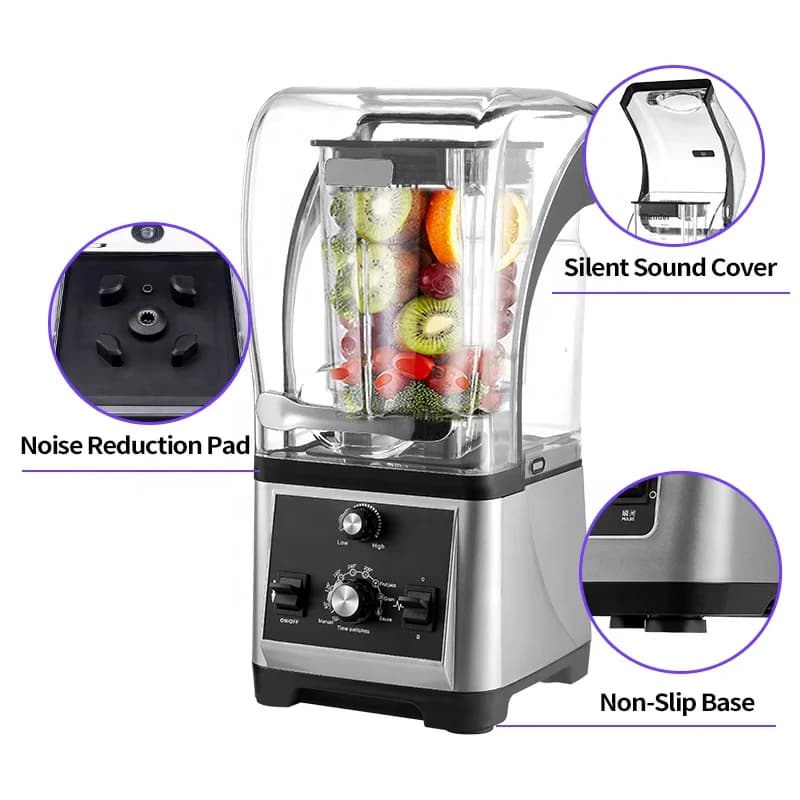 Frullatore Elettrico Professionale per Succhi di Frutta Fresca e Smoothie, Mixer Potente per Uso Commerciale