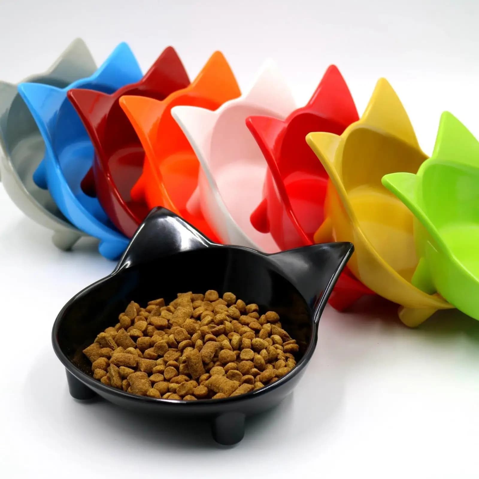 Cat Food Bowl Pet Tableware Feeder Bowl Non-slip Cute Food Water Storage Dispenser for Dogs Pets Supplies