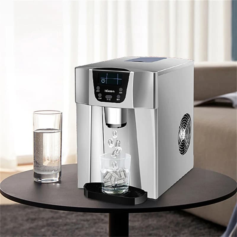 HZB-12D Macchina per il ghiaccio automatica portatile da 12 kg/24 ore, macchina per il ghiaccio rotonda a proiettile per uso domestico per la famiglia, piccolo bar, caffetteria 220 V