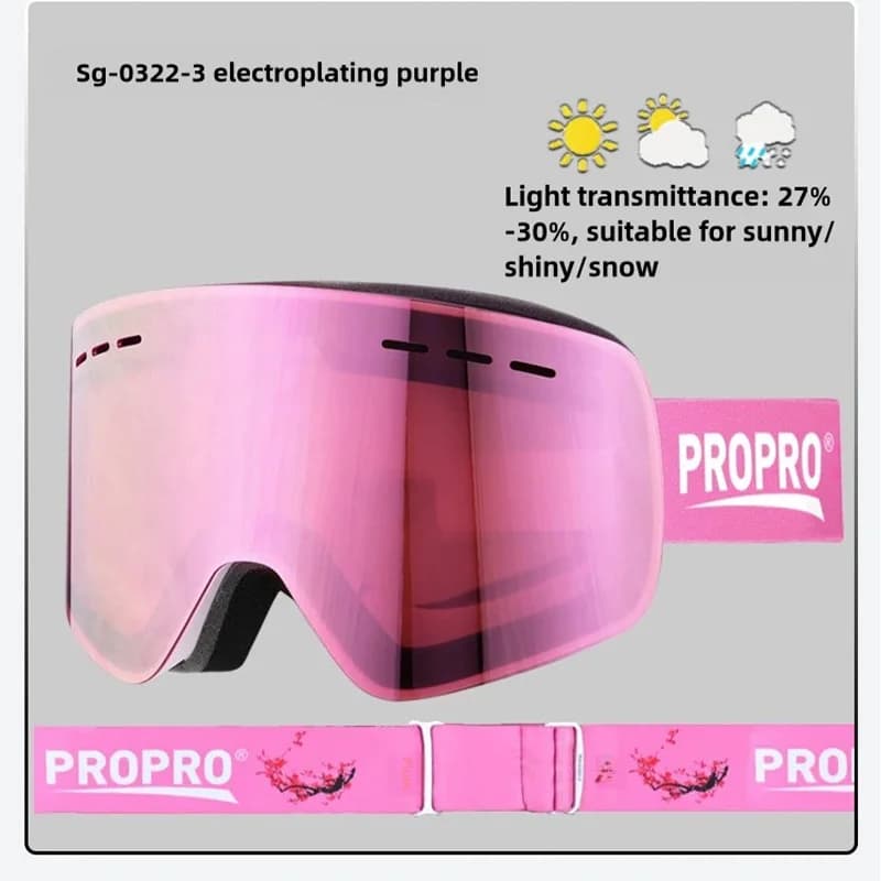 PROPRO occhiali da sci Occhiali sportivi Motoslitta antiparras Occhiali protezione Scolorimento da uomo da donna Occhiali di sicurezza maschera da sci