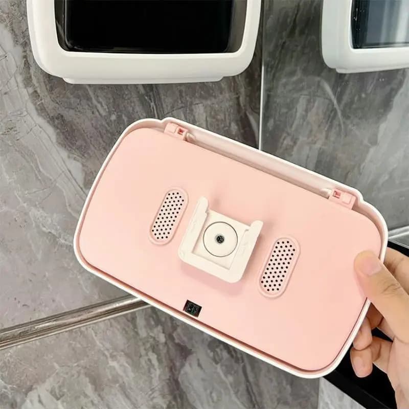 360° Rotation Waterproof Shower Phone Holder Wall Mounted Phone Rack No Punch for Bathroom Shower Kitchen Daily Use