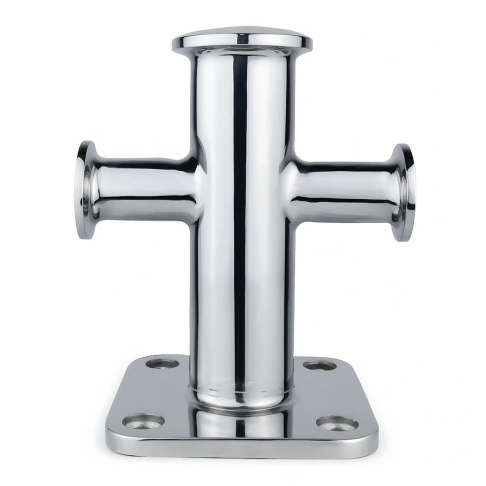 Boat Dock Mooring Bollard 304 Stainless Steel Heavy Duty Cleat for Marine Rope Tie Off Secure Yacht Anchoring Hardware