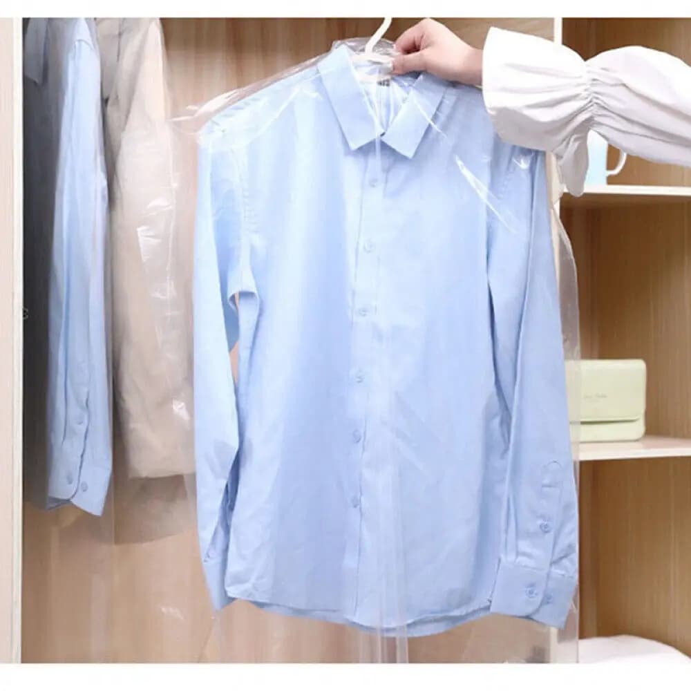 1/10pcs Clear Polythene Garment Covers Transparent Durable Thickened Clothing Dust Bag PE Mildew-Proof Visible Suit Cover