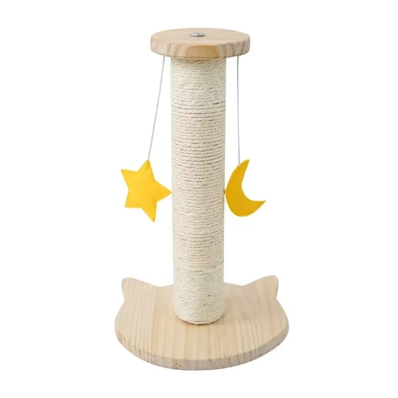 Wood Cat Climbing Frame Small Cute Crescent Moon Solid Wooden Beds Sustainable Cat Tree House Wood 1unit Purchase Cats