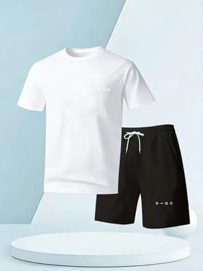 Set di T-Shirt Sportive e per il Tempo Libero in Tessuto a Rete Traspirante e Anti-Sudore