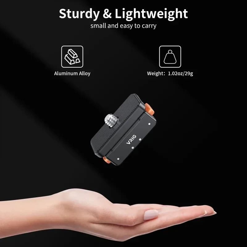 Adattatore Magnetico a Sgancio Rapido UURIG VRIG per Fotocamera d'Azione Insta360 Ace/Pro, Supporto per Treppiede con Staffa di Estensione da 1/4\"